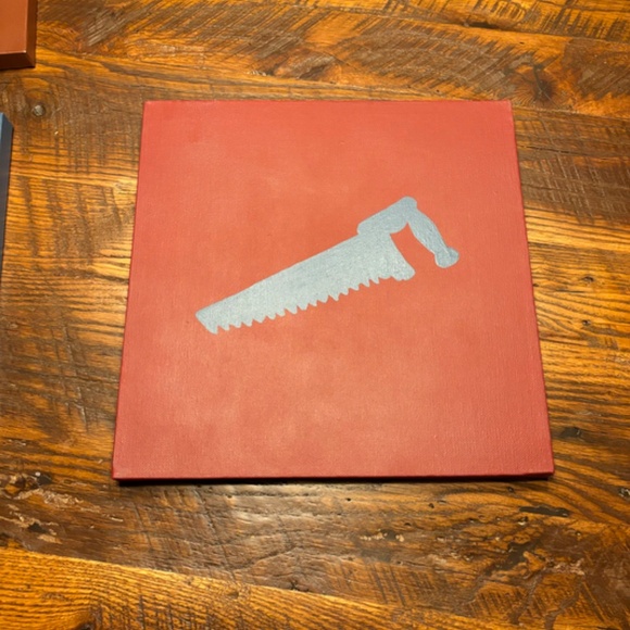 Handmade Tool Artwork  & Frame - nursery or kids bedroom - Picture 5 of 13